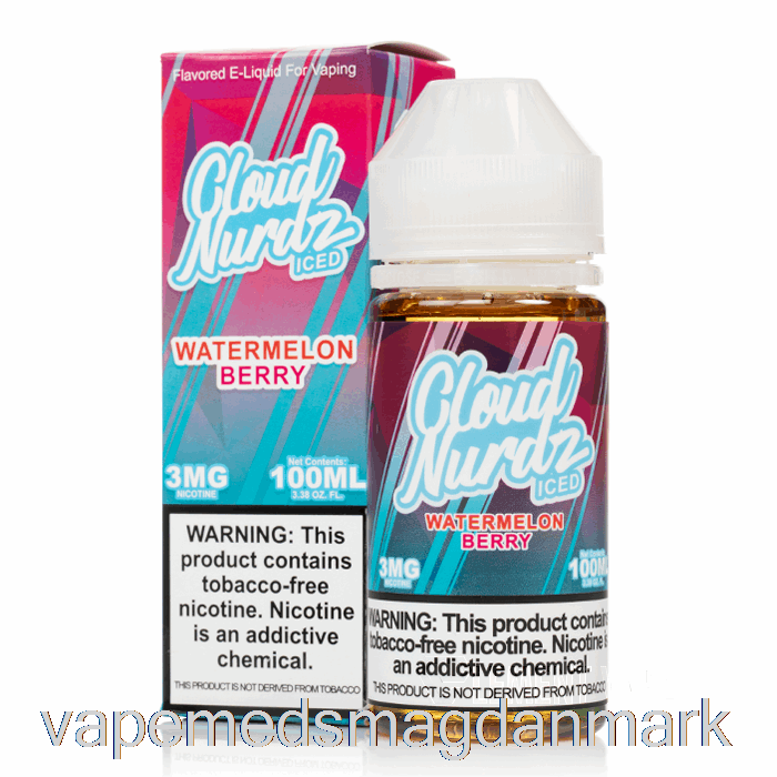 Vape Væske Iced Vandmelon Bær - Cloud Nurdz - 100ml 0mg